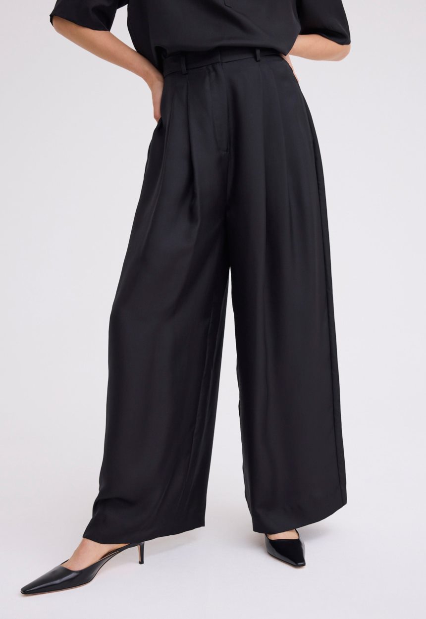 Jac + Jack Poirot Silk Twill Pant - Black